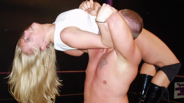 Wipe Out! Courtney Sexsmith vs Cody Hawk video from RING WOMEN VIDEO