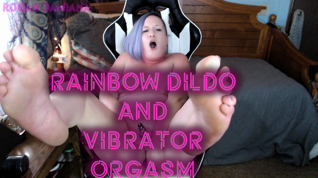 Rainbow Dildo and Vibrator Orgasm video from Rogan Damiana