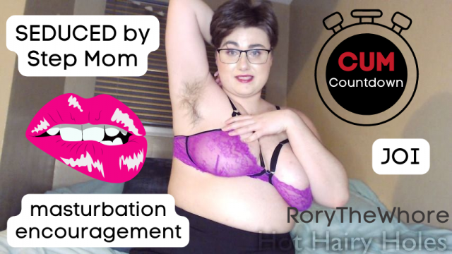 Hairy Step Mom Mutual Masturbation JOI video from Hot Hairy Holes