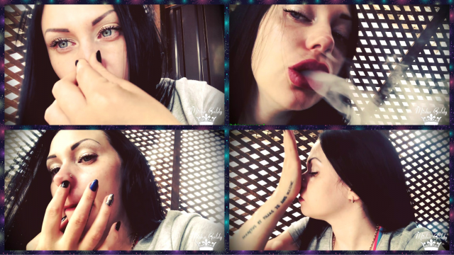 Blowing shisha smoke from itching nose and scratching it all the time video from 