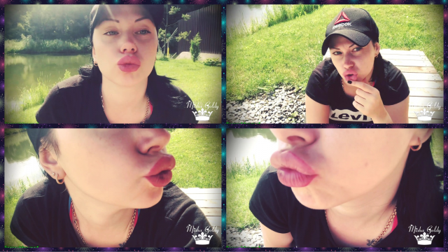 Duck face outdoor! Making my lips much bigger! video from Mistress Misha Goldy