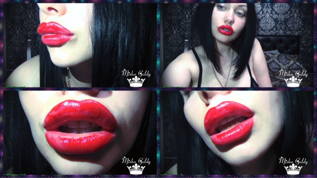 Huge Sexy  Red Lips and Big Tits Tease video from Mistress Misha Goldy