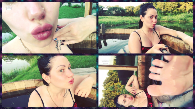 Lovely Lip Smells in Warm Vat Outdoor video from Mistress Misha Goldy