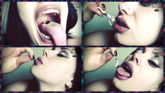 My lips - is a door to hell for tiny humans!  Vore! video from Mistress Misha Goldy