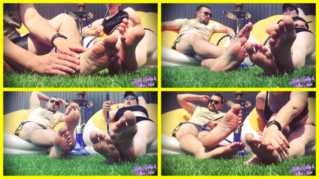 Red light Green light over sweat feets of Alpha Couple! Long Edge Play & Total Orgasm Controll video from Mistress Misha Goldy