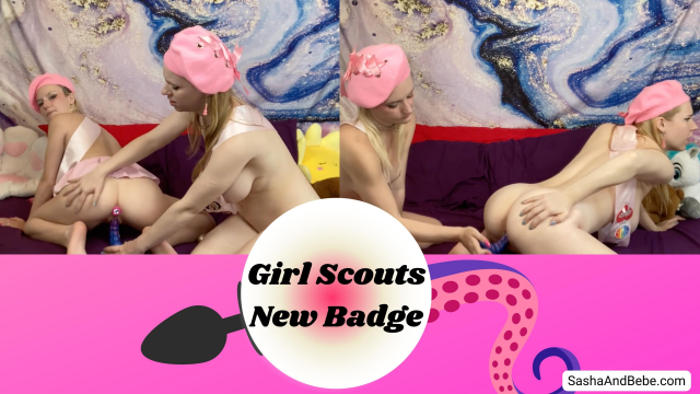 Young Girl Scouts Earn a New Badge DILDO FUCK video from Sasha And Baby