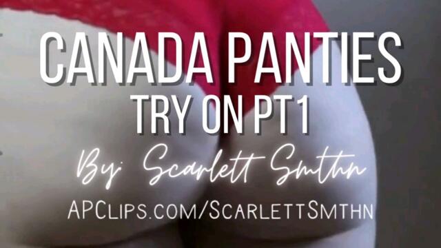 Canada Panties Try On Pt1 (Mobile) video from Ms Scarlett Smthn