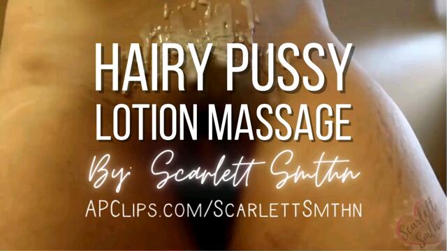 Hairy Pussy Lotion Massage video