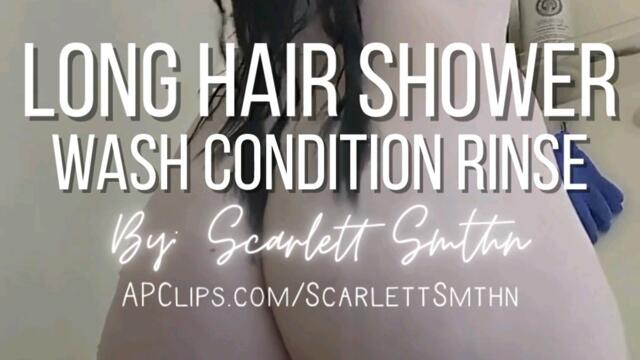 Long Hair Shower Wash Condition Rinse (Mobile) video from Ms Scarlett Smthn