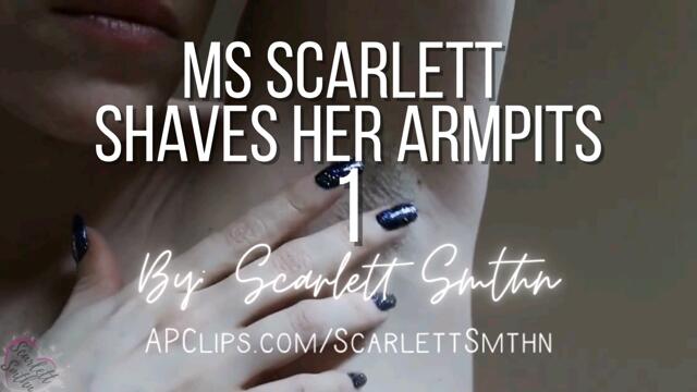 Ms Scarlett Shaves her Armpits video