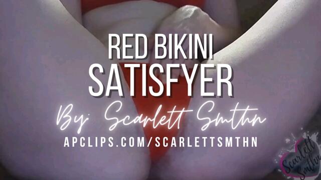 Red Bikini Satisfyer video from Ms Scarlett Smthn