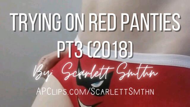 Trying On Red Panties Pt3 (Mobile) 2018 video from Ms Scarlett Smthn