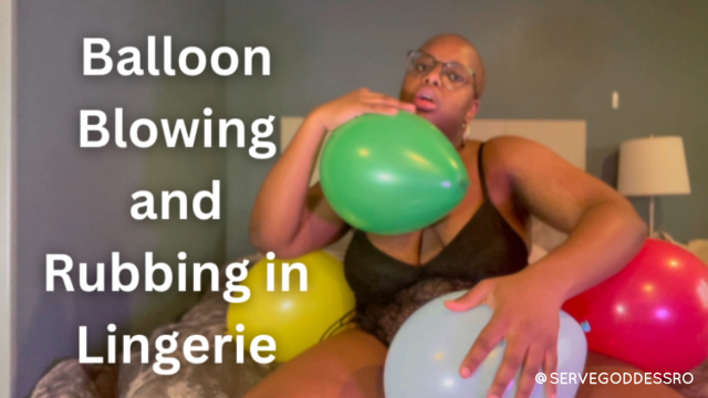 Balloon Blowing and Rubbing in Lingerie video from Royal Ro