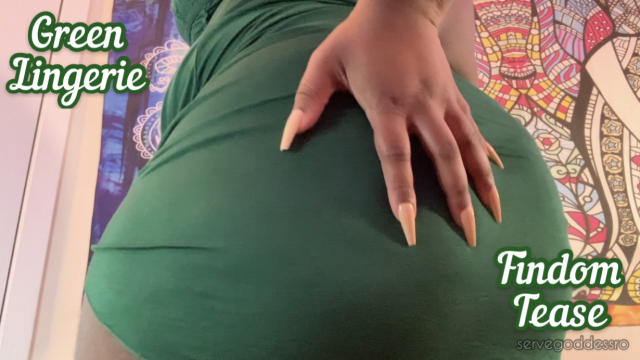 Green Lingerie Findom Tease video from Royal Ro