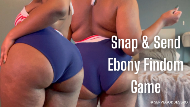 Snap and Send Ebony Findom Game - Royal Ro sensual financial domination swimsuit worship video from Royal Ro