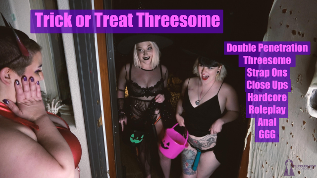 Trick or Treat Threesome video from Tequila