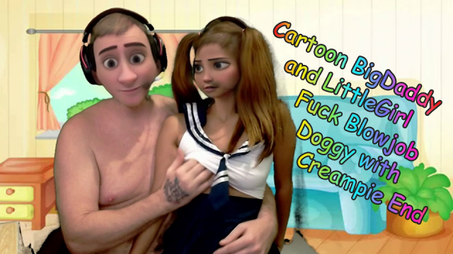 Cartoon BigDaddy and LittleGirl Fuck Blowjob Doggy with Creampie End video from Sexy Gaming Couple