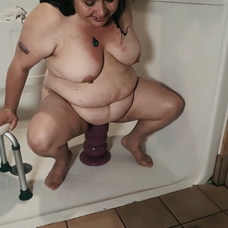 Showering and Big Dildo Photoset photo gallery by SexyNEBBW