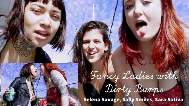Fancy Ladies with Big Nasty Burps Outdoors video from Sally Smiles
