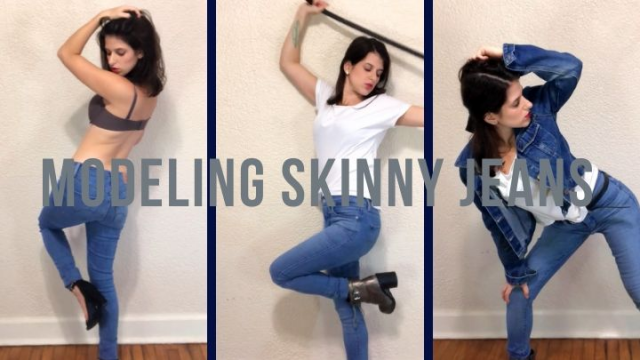 Girl Next Door w Big Ass Modeling Skinny Jeans Fetish video from Sally Smiles