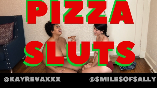 Pizza Sluts with SmilesofSally and KayRevaxxx video from Sally Smiles