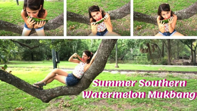 Summer Southern Watermelon Mukbang video from Sally Smiles