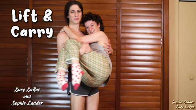 Lift and Carry! Tall Trans Girl Picks Up Small Girl video from Sophie Ladder