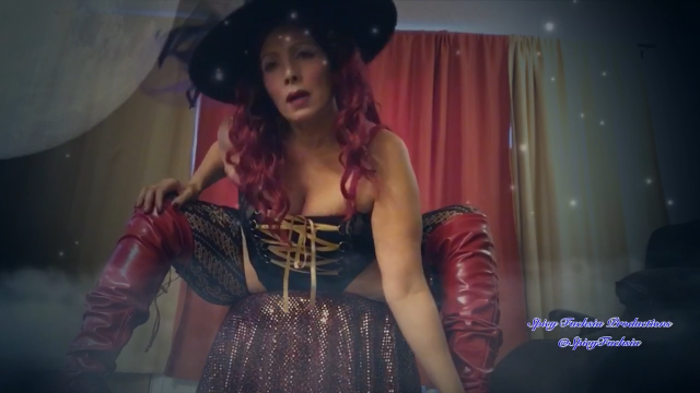 Erotic Dance by BBW Witch in Red Boots video from Spicy Fuchsia