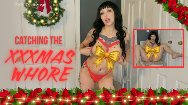 Catching the XXXMAS Whore - Christmas Solo and Mutual JOI video from Stella Von Savage