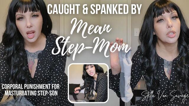Caught and Spanked by Mean Step-Mom POV video from Stella Von Savage