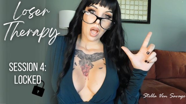 Loser Therapy 4: Caged and Locked in Chastity video from Stella Von Savage