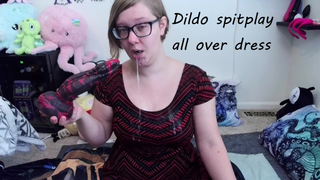 Dildo spit play all over dress video from TenTickle Pixie