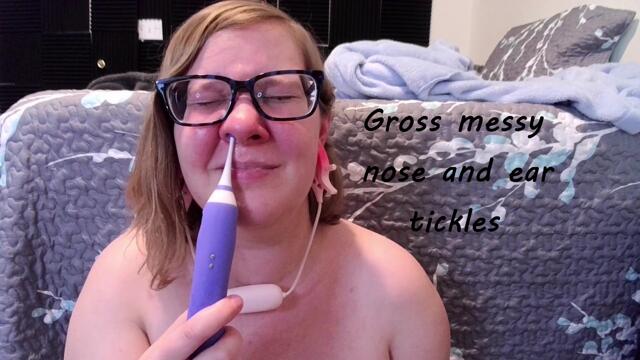Gross messy nose and ear tickles video from TenTickle Pixie