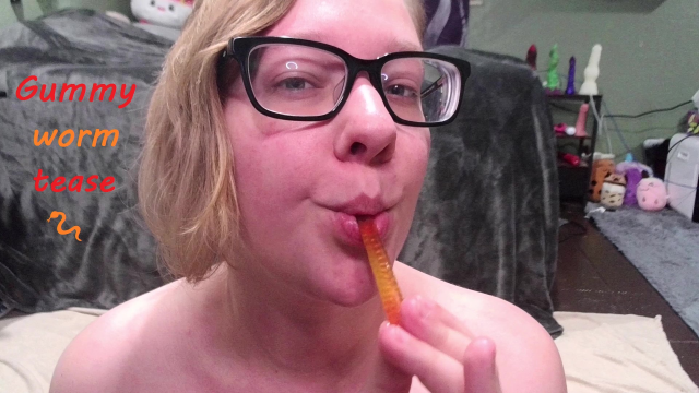 Gummy worm tease