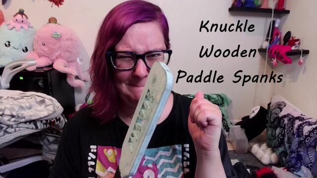 Knuckle Wooden Paddle Spanks video from