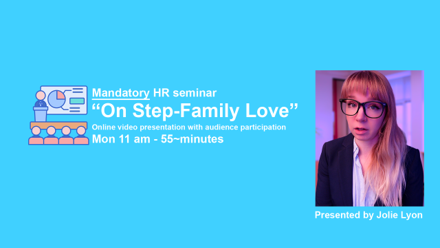 The mandatory family love seminar video from Jolie Lyon