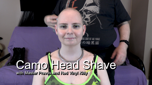 Camo Head Shave video from Red Vinyl Kitty