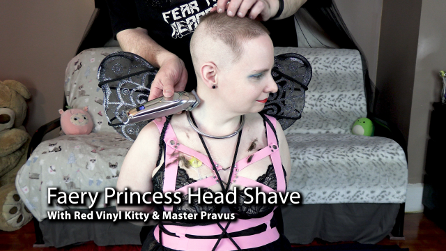 Faery Princess Head shave video from Red Vinyl Kitty