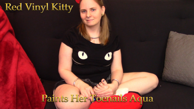 Painting My Toenails Aqua video from Red Vinyl Kitty
