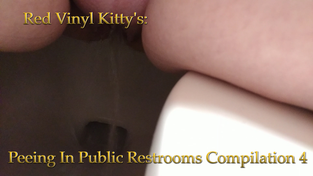 Peeing In Public Restrooms Compilation 4 video from Red Vinyl Kitty