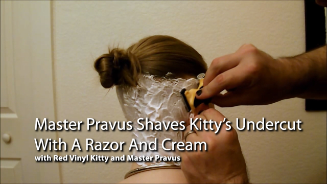 Remastered - Master Pravus Shaves Kitty's Undercut With A Razor And Cream video from Red Vinyl Kitty