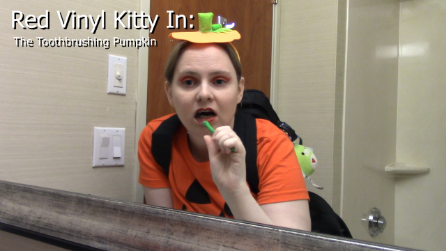 The Toothbrushing Pumpkin video from Red Vinyl Kitty