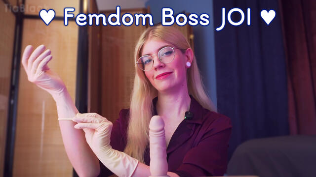 Femdom Boss Gives Latex Gloved Handjob - POV JOI, Small Penis Teasing, SPH, Medical Gloves, Cumshot video from Tia Black