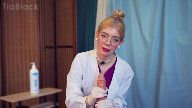 Penis Examination turns into Handjob and Cum Encouragement - Doctor Tia Black talks you through medical exam with latex gloved handjob, dirty talk, pov roleplay, cumshot video