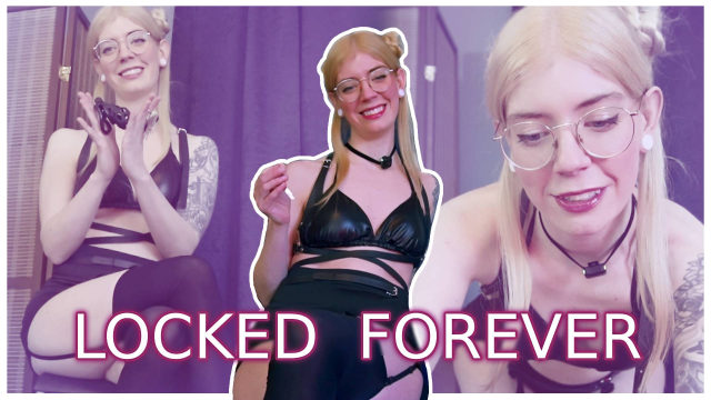 The Cage Stays On - Mistress Tia makes you her new Slave with POV Roleplay, Dirty Talk, Cock Cage video from Tia Black