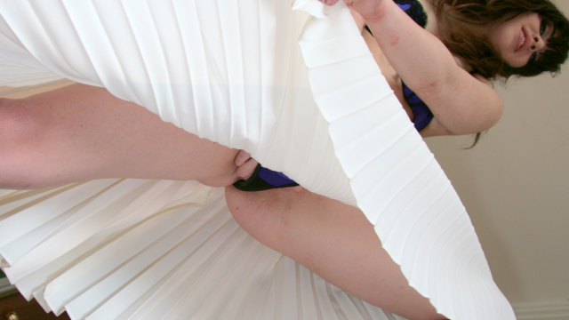 Vintage Marilyn-style pleated upskirts video from Upskirts Addict