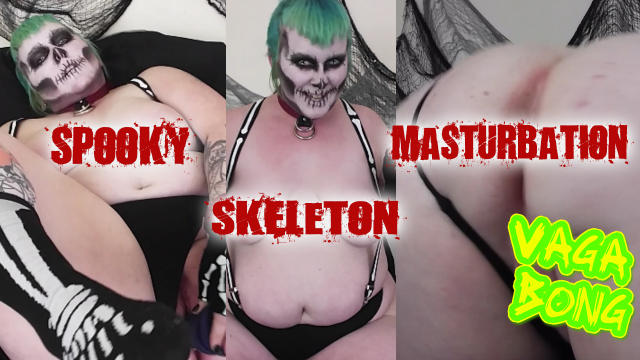 Spooky Sexy Skeleton Slut in Suspenders video from Miss Vaga Bong