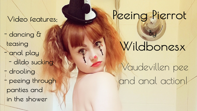 Peeing Pierrot video from Wildbonesx