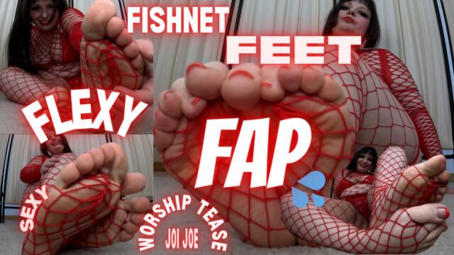 FAP TO MY FISHNET FLEXY SEXY FEET TOES JOE TEASE AND DENIAL video from XCherryxTartx