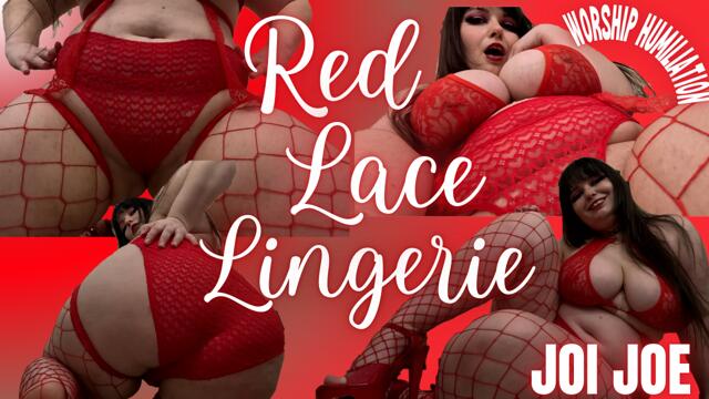 RED LACE LINGRIE WORSHIP HUMILATION video